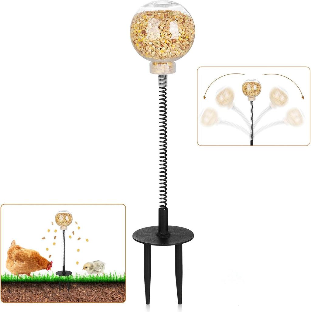 Moyardow interactive chicken peck toy front view for poultry enrichment