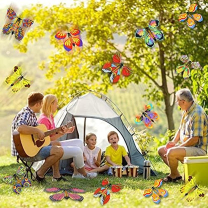 A cluster of twenty different styled LOMIMOS surprise butterfly favors displayed together