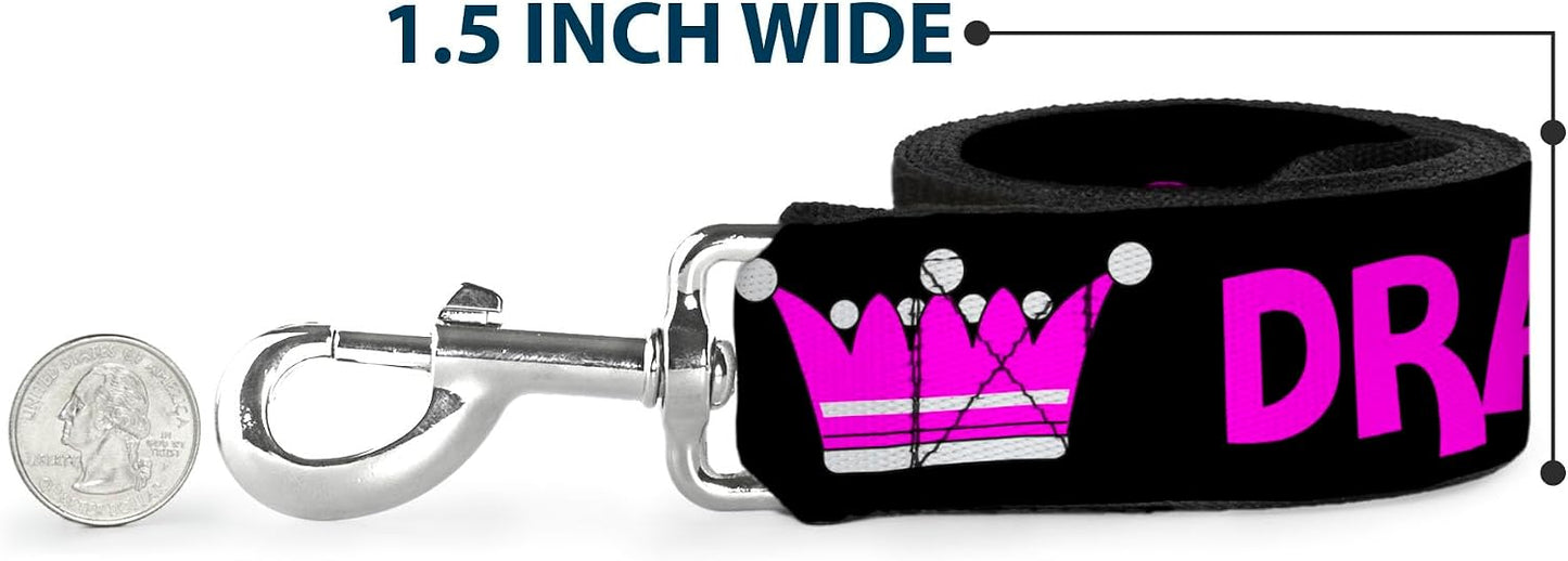 Side profile of the durable steel clip attached to the patterned leash.