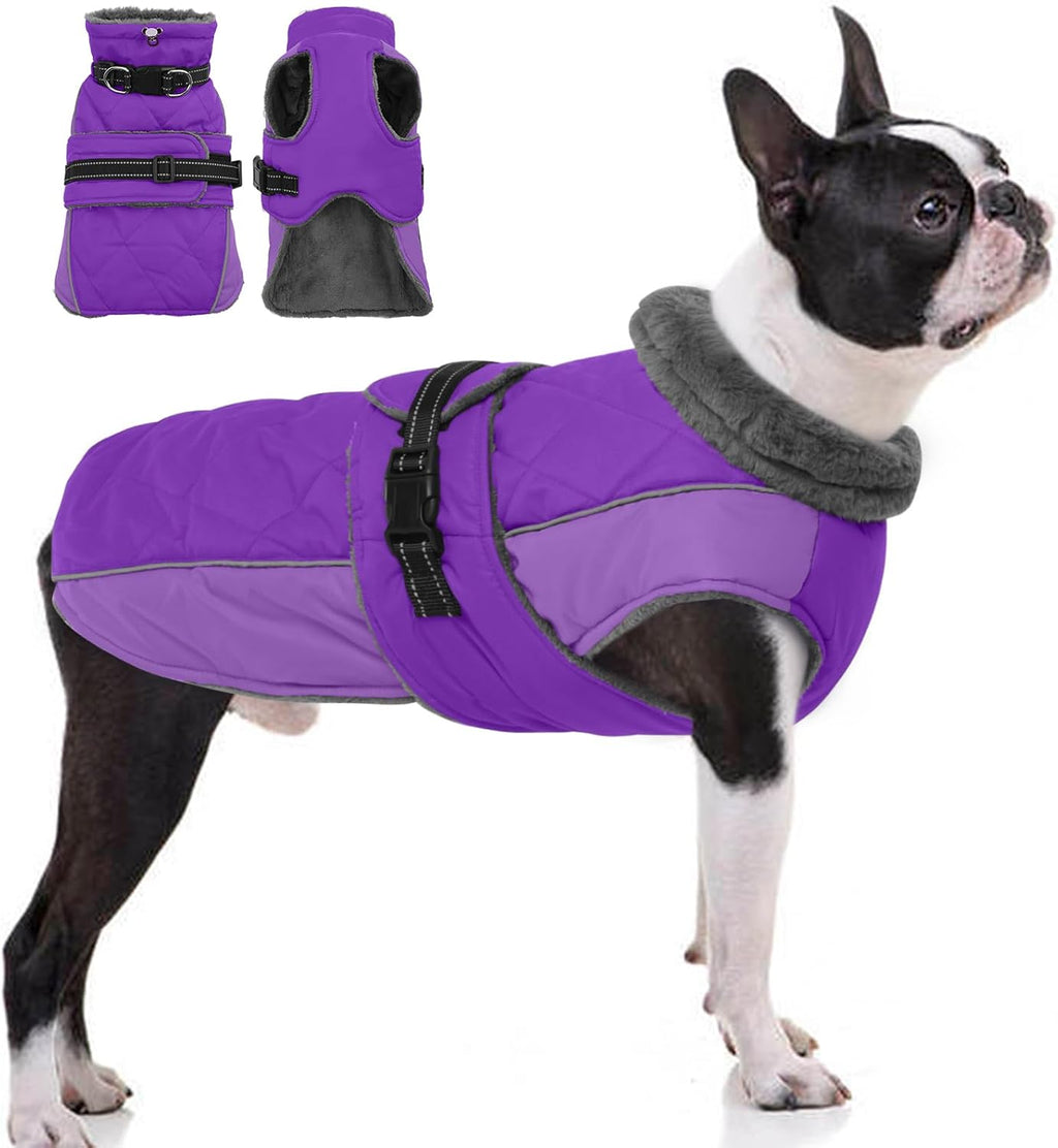 QBLEEV Warm Dog Jacket - Reflective, Adjustable Winter Coat with Turtleneck for Cold Weather, Waterproof Fleece Snowsuit for Small, Medium, Large Dogs - Image 13