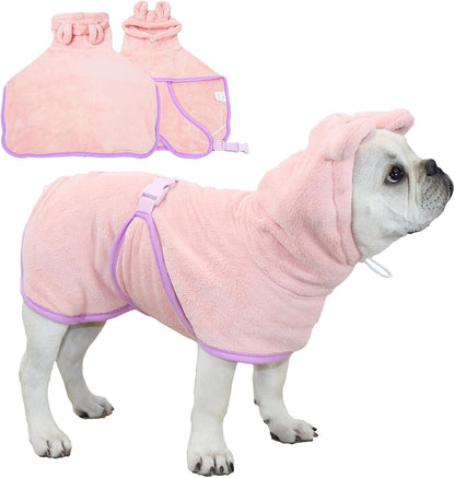 Adjustable neck drawstring on Fnaobai blue small pet towel