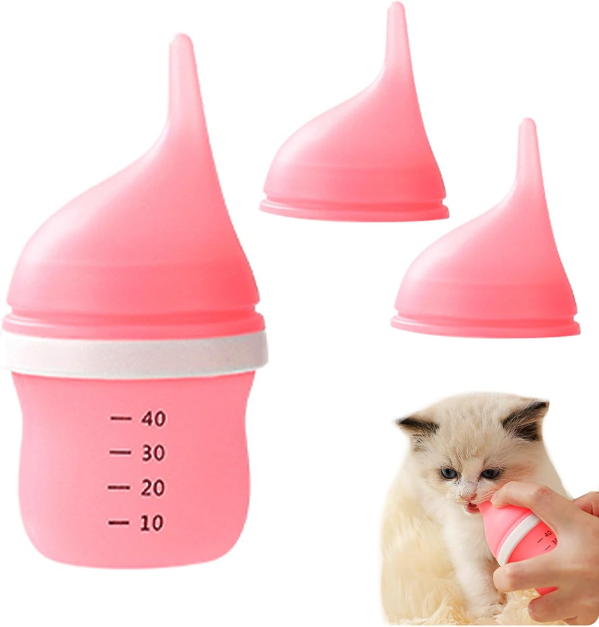 Sterilizable polycarbonate plastic baby animal feeding bottle kit