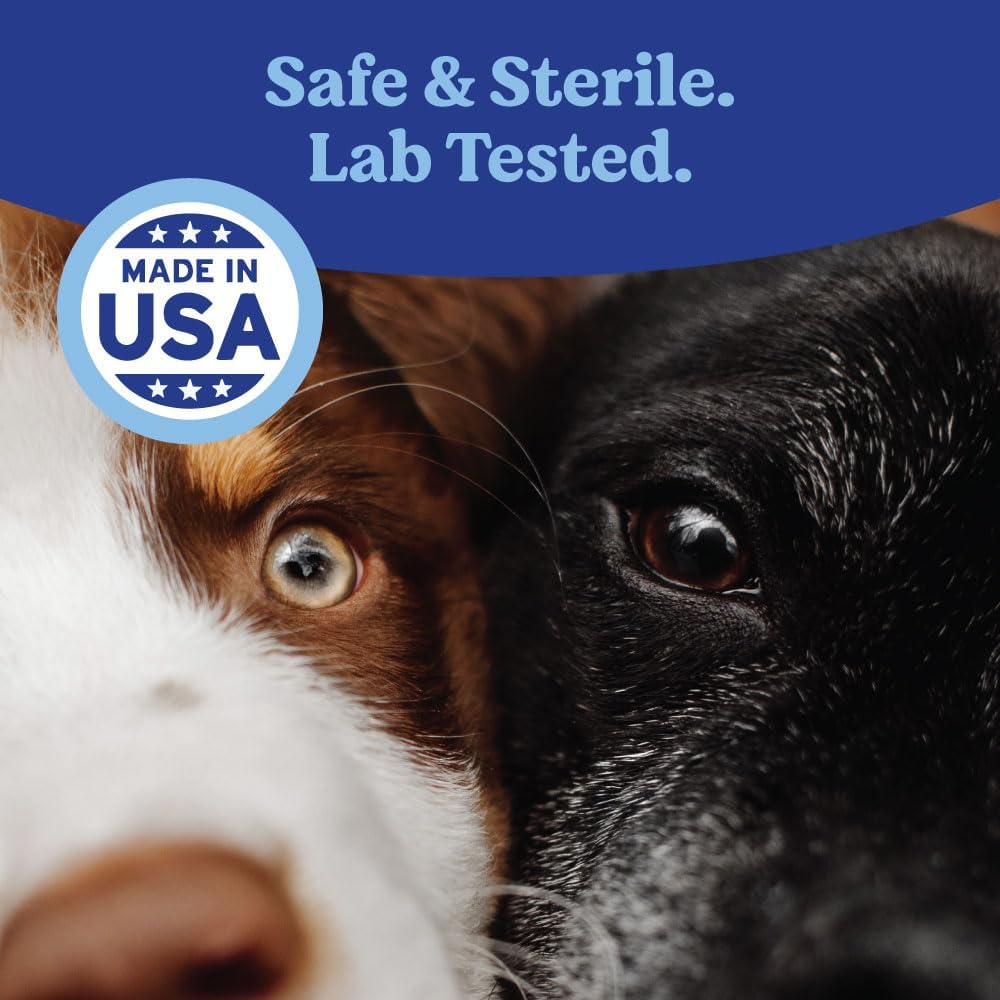 Veterinarian formulated sterile rinse for removing pet eye debris and mucus