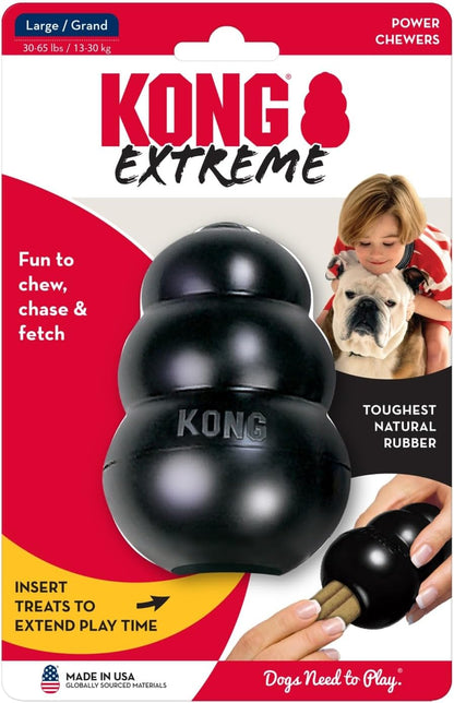 KONG Extreme Dog Toy - Fetch & Chew Toy - Treat-Filling Capabilities & Erratic Bounce for Extended Play Time Most Durable Natural Rubber Material - for Power Chewers - for Large Dogs - Image 9