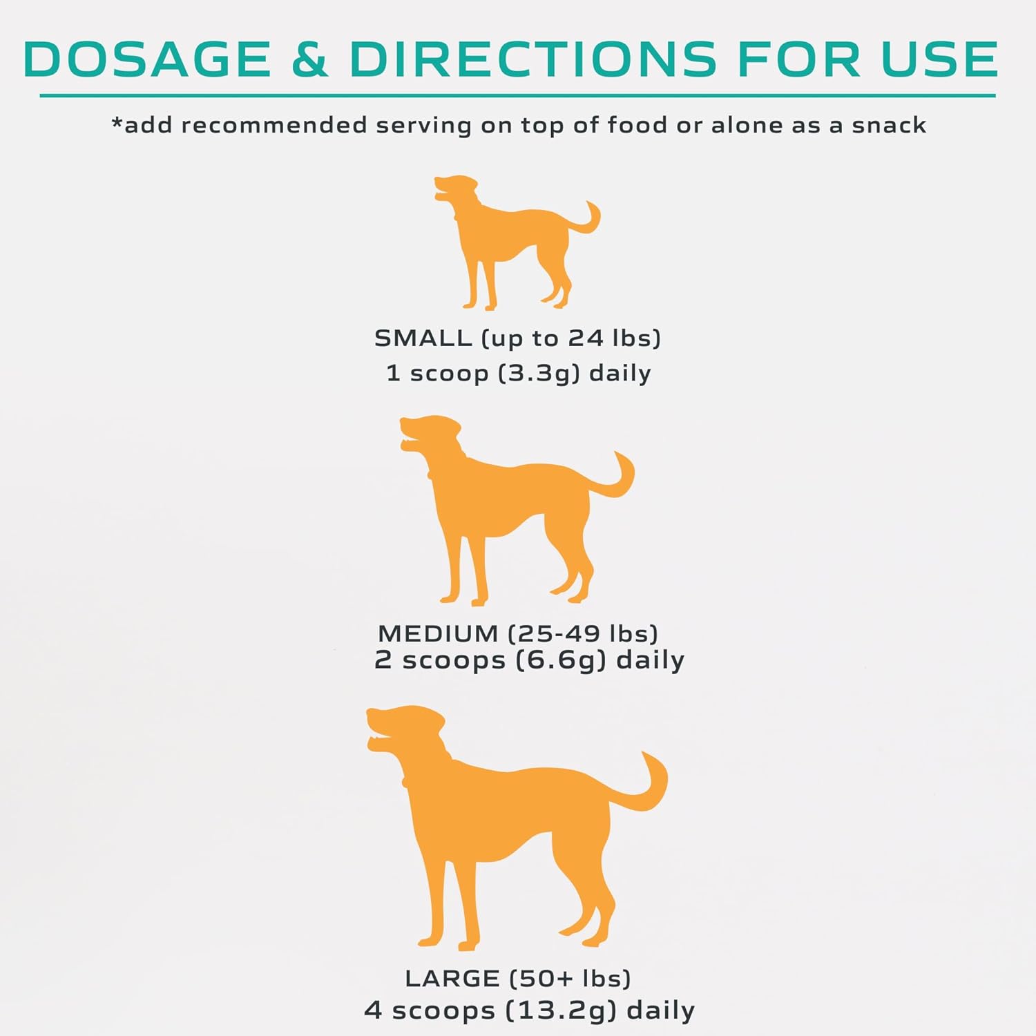 High-quality dog muscle loss prevention supplement powder scoop demonstration.