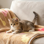 Fluffy lightweight puppy and kitten blanket in brown color
