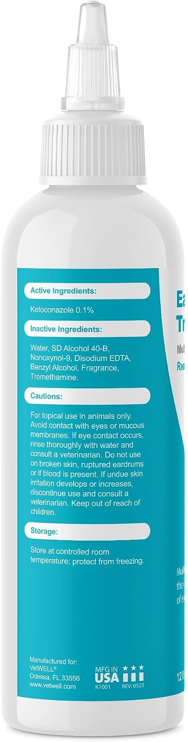Authentic USA imported VetWELL pet ear care solution