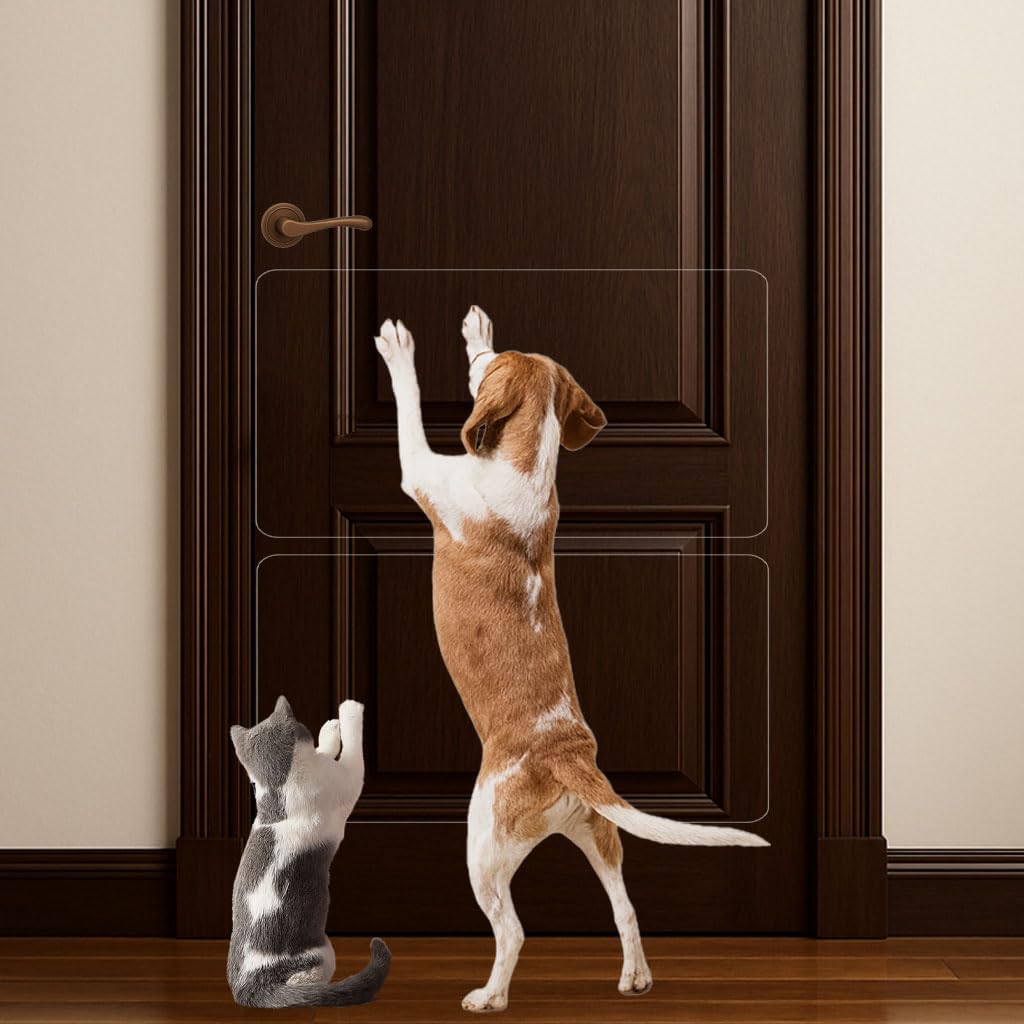 1 Pack 40 x 16 Heavy Duty Clear Door Protector Cat & Dog, Easy & Quick to Install Clear Anti Scratch Work on Wall, Window, Glass, Furniture Guard Indoor/Outdoor Cat Scratch Protectors - Image 9