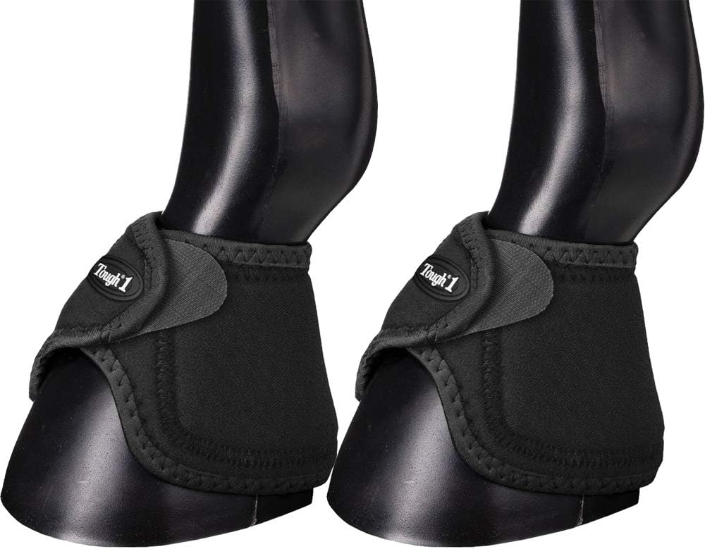Tough 1 equine overreach boots side angle showing perforated neoprene
