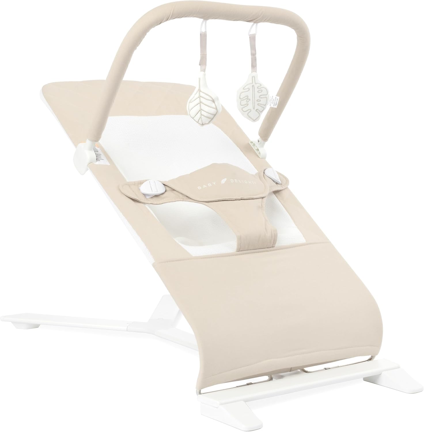 Baby Delight Alpine Deluxe Portable Bouncer Organic Oat front view