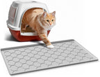Garoopion Cat Mat for Litter Box, Large 34.05x22.5 inch Cat Litter Mat, Waterproof Silicone Pad for Floor, Gray - Image 14
