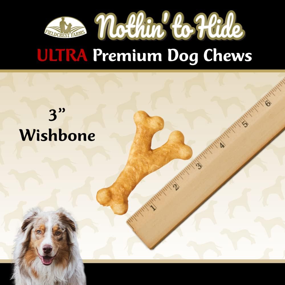 Digestible beef flavored wishbone treats for dental health