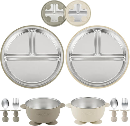 PandaEar 8 Piece Baby Feeding Utensils Set front view