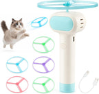 Cat Fetch Toy with Flying Disc Launcher, Rechargeable & Large-capacity - Image 1