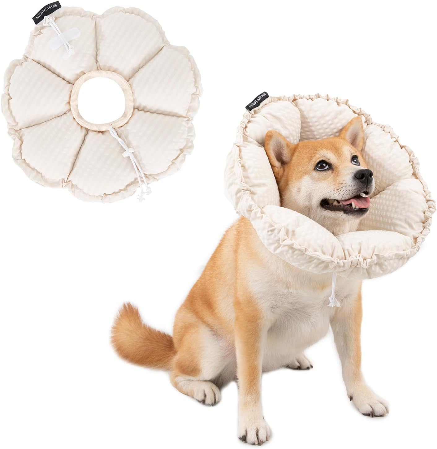 H HIDREAM Soft Cat Cone Collar Cute Adjustable Cat Recovery CollarElizabethan e Collar that can Protect Head and Foot WoundsEgg White All-Season Style - Image 11