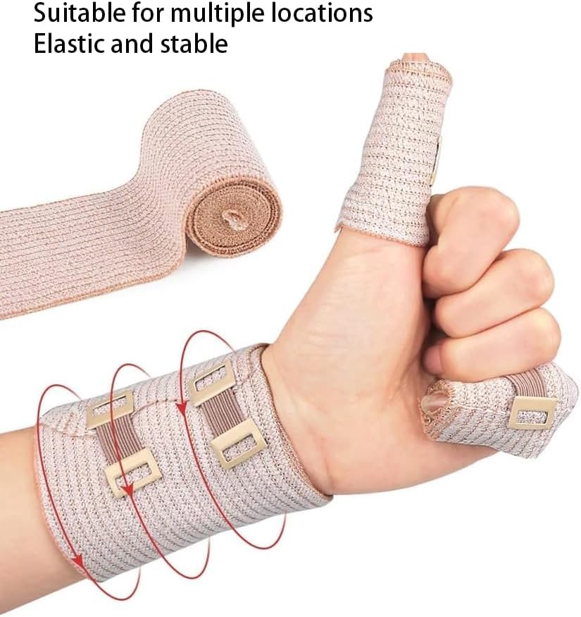 Pack of 20 brown clips for secure compression wrap support.