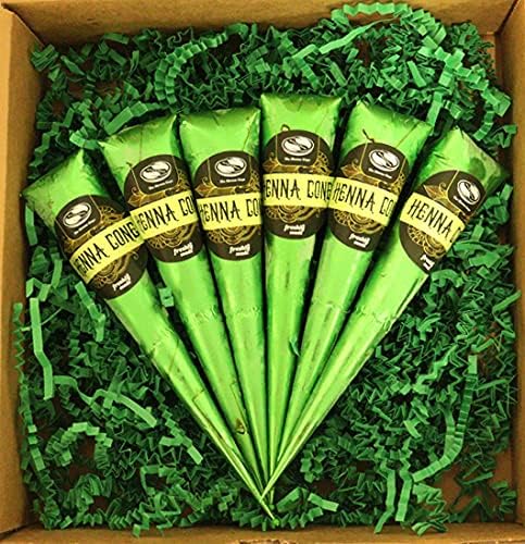 The Henna Guys natural ready to use henna cones front view packaging for spot hair coloring