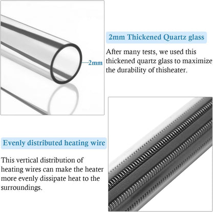 Included suction cups for aquarium heater mounting