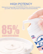 BNYEE Omega 3 supplement bottle showing emulsified liquid formula details