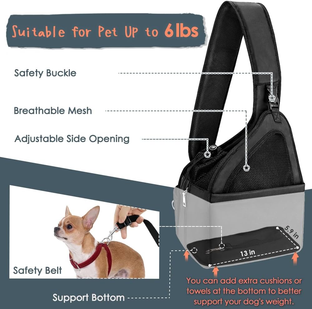 SlowTon small dog carrier showing hard bottom support