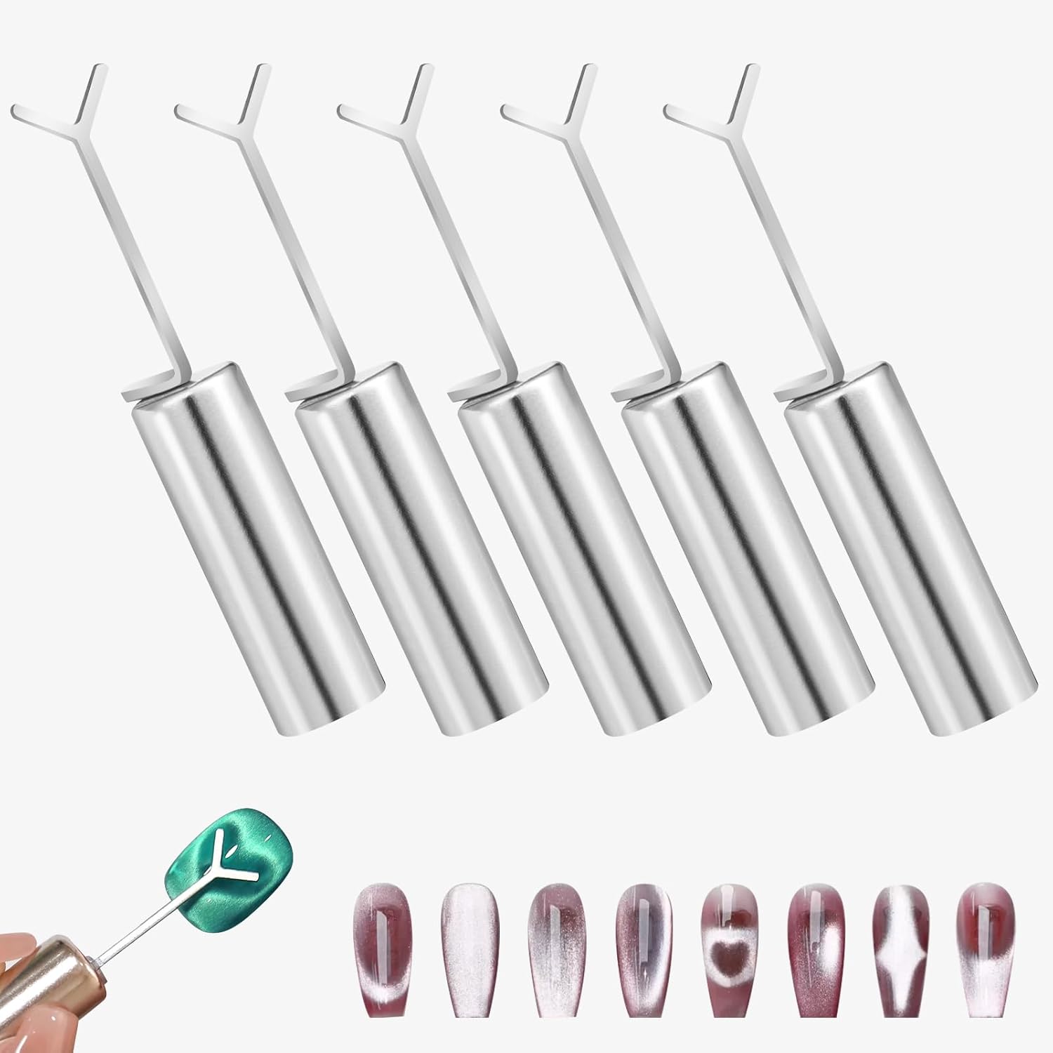 Appetina Heart Magnet Cat Eye Nail Art Tool Set front view