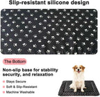 Top view of pink rectangular plush dog sleeping mat