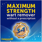 Compound W 14 count medicated pads pack of three showing waterproof adhesive bandage design.