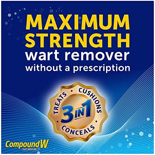 Compound W 14 count medicated pads pack of three showing waterproof adhesive bandage design.