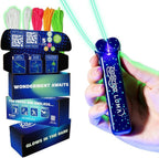 ZipString Luma glow in the dark string launcher toy front view showcasing the compact handheld device.