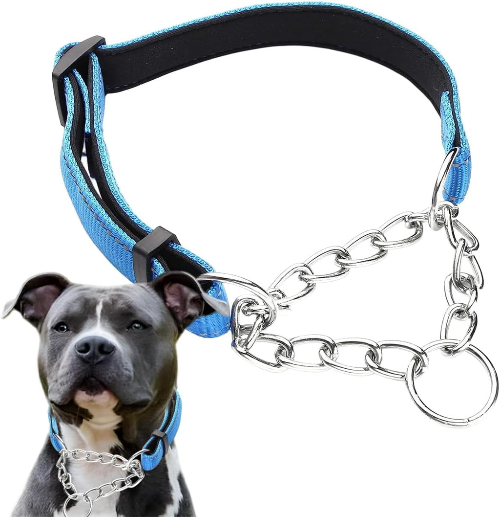 Martingale Collar for Dogs, Reflective Nylon Soft Padded No Pull Training Collars Adjustable Stainless Steel Chain Collar for Small Medium Large Dogs Red X-Large - Image 9