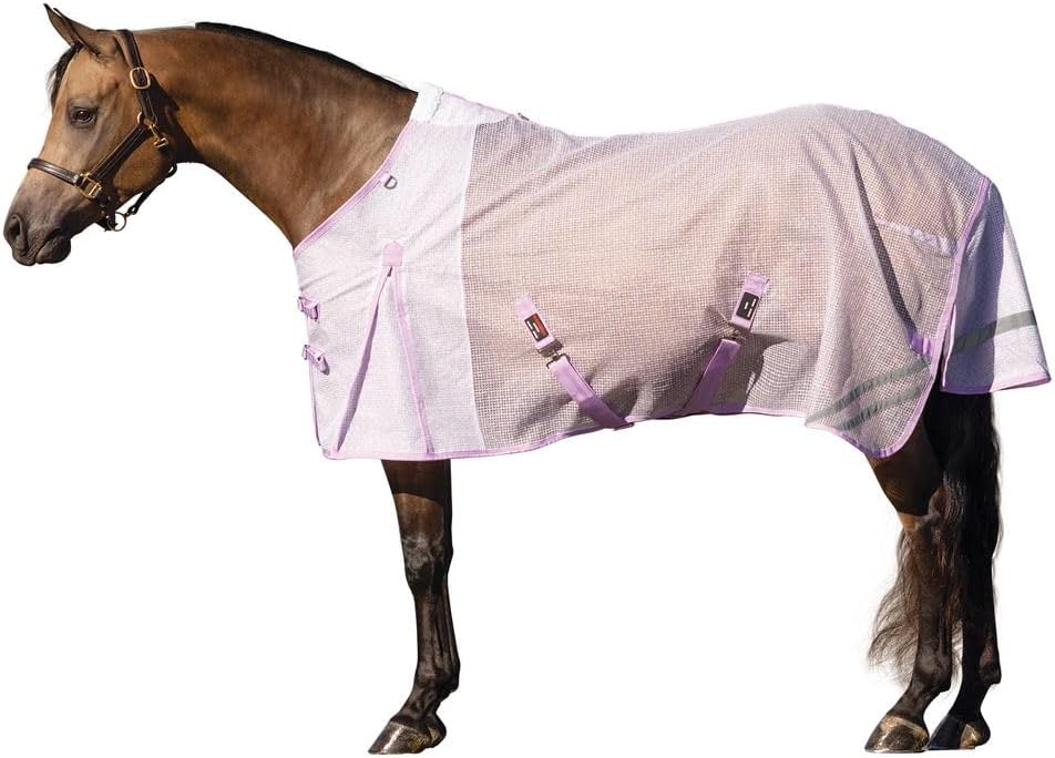 Schneiders Ripstop Nylon Mesh II Horse Fly Sheet front view on horse