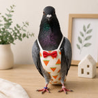 Adjustable Velcro closure detail on the parrot diaper harness set