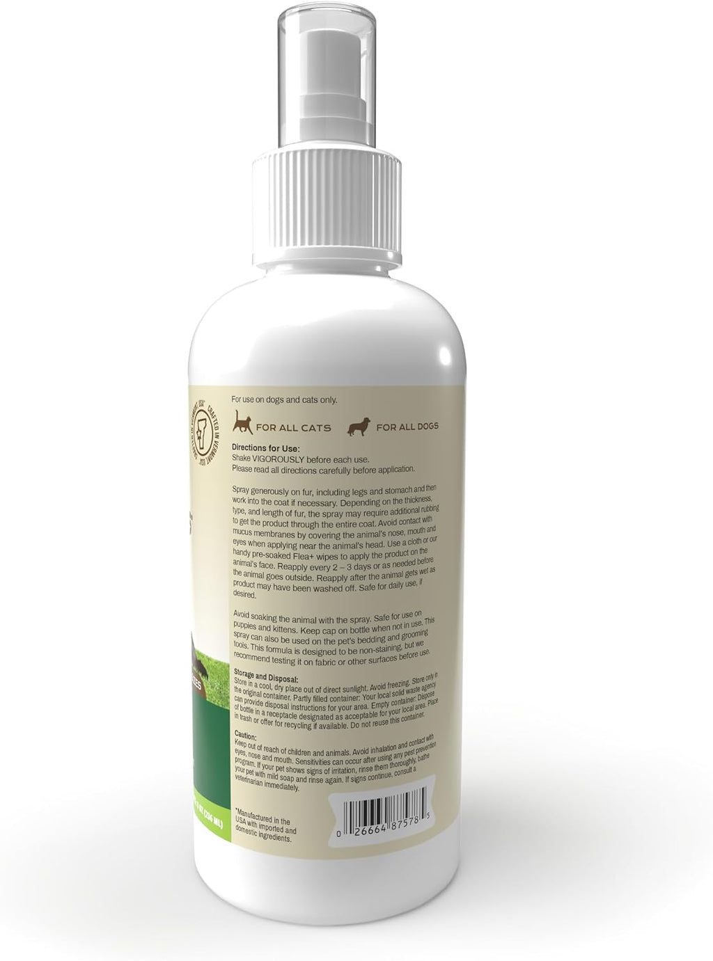 Pet Naturals non sticky flea repellent spray applied on pet bedding and collars