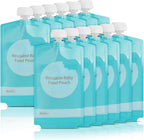 Kirecoo reusable baby food pouches 12 piece set front view