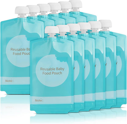 Kirecoo reusable baby food pouches 12 piece set front view