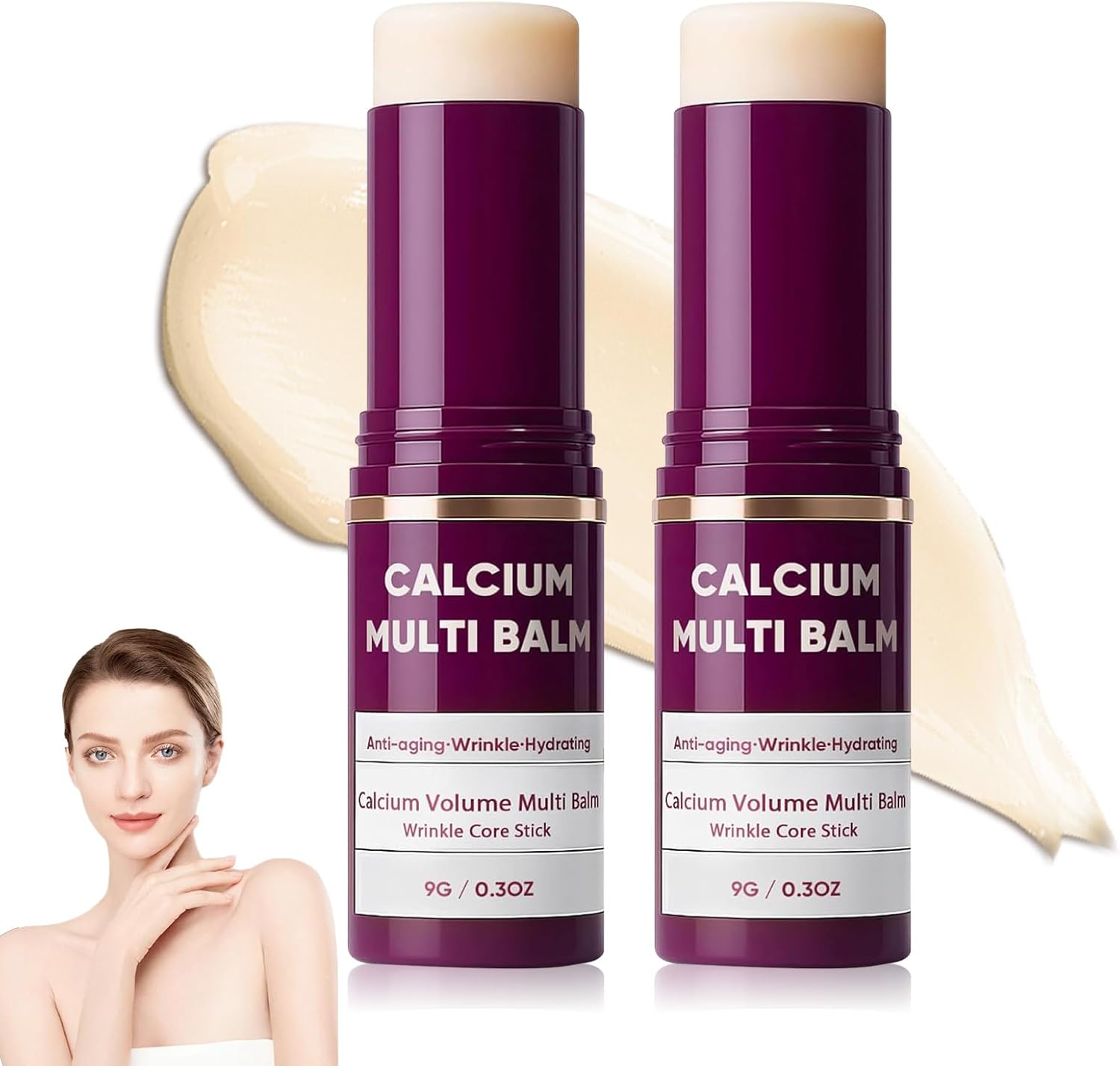 Maggidea Calcium Volume Multi Balm Stick front view of the two-piece anti-aging moisturizing cream set.