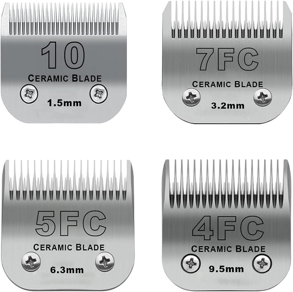 Detachable Pet Dog Grooming Clipper Ceramic Blade,Compatible with Andis Size 10 Cut Length 1/16"(1.5mm),Compatible with Oster A5,Wahl KM10 Series Clippers - Image 10