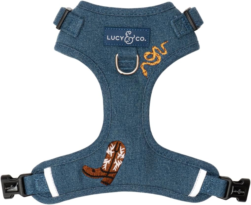 Lucy & Co. The Denim No-Pull Dog Harness - Size Small - Vest to Stop Pulling & Walk Easy - Comfortable Leash Training Product w/Adjustable Chest & Neck Straps - Image 11