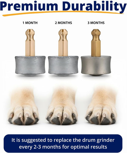 Three spare grinding heads for Silent Groom Pro in original packaging