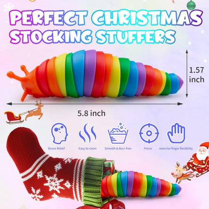 Cevioce sensory slug toys showing 360 degree movement