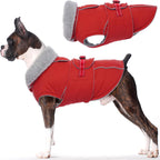 Lelepet Dog Coat Waterproof Dog Jacket Reflective Fleece Vest with Adjustable Buckle & Leash Hole Windproof Cold Weather Coats for Small Medium Large Dogs, Warm Hunting Vest, Orange, XXL - Image 12