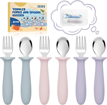 Vitever 6 piece toddler utensils set front view