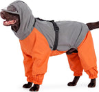 Nanaki Waterproof Dog Raincoat with Harness-Full Body Dog Raincoats Outdoor | For Rainy Days,Hiking Camping,Reflective Safety Strips,Full-Body Protection,Easy On/Off,Detachable&adjustable Hood,Breathable - Image 9