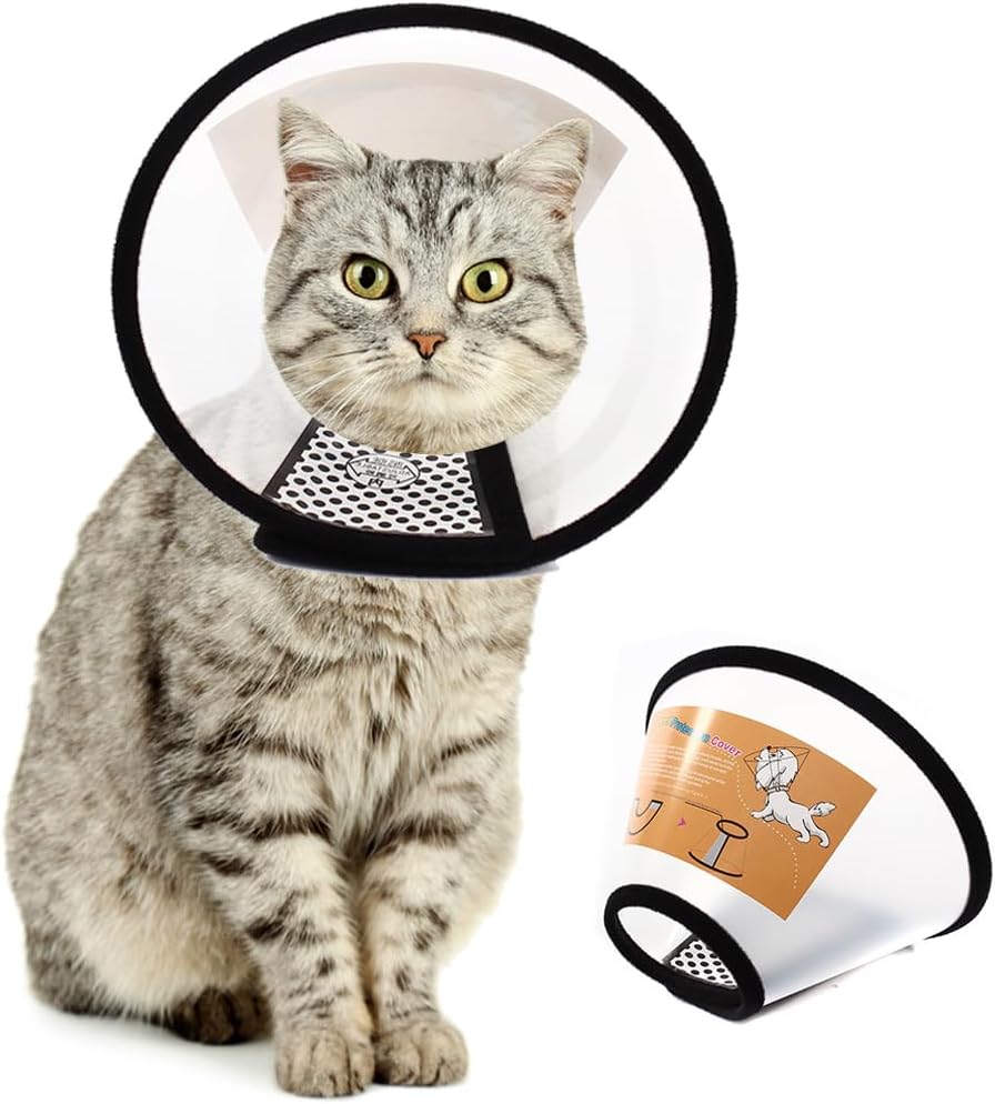 Premium imported anti-bite anti-lick pet neck cone for post-operative care.
