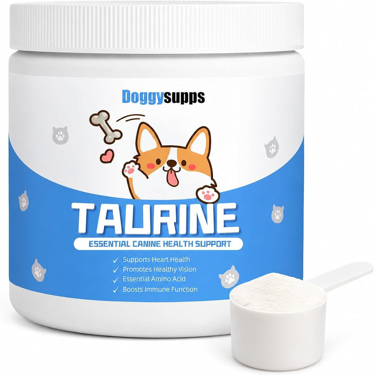 Doggy Supps Taurine - Taurine Supplement for Dogs - Immune Support, Boost Energy & Vitality, Skin & Coat Health for Heart, Vision & Daily Wellness - 200 Grams(1pc) - Image 10