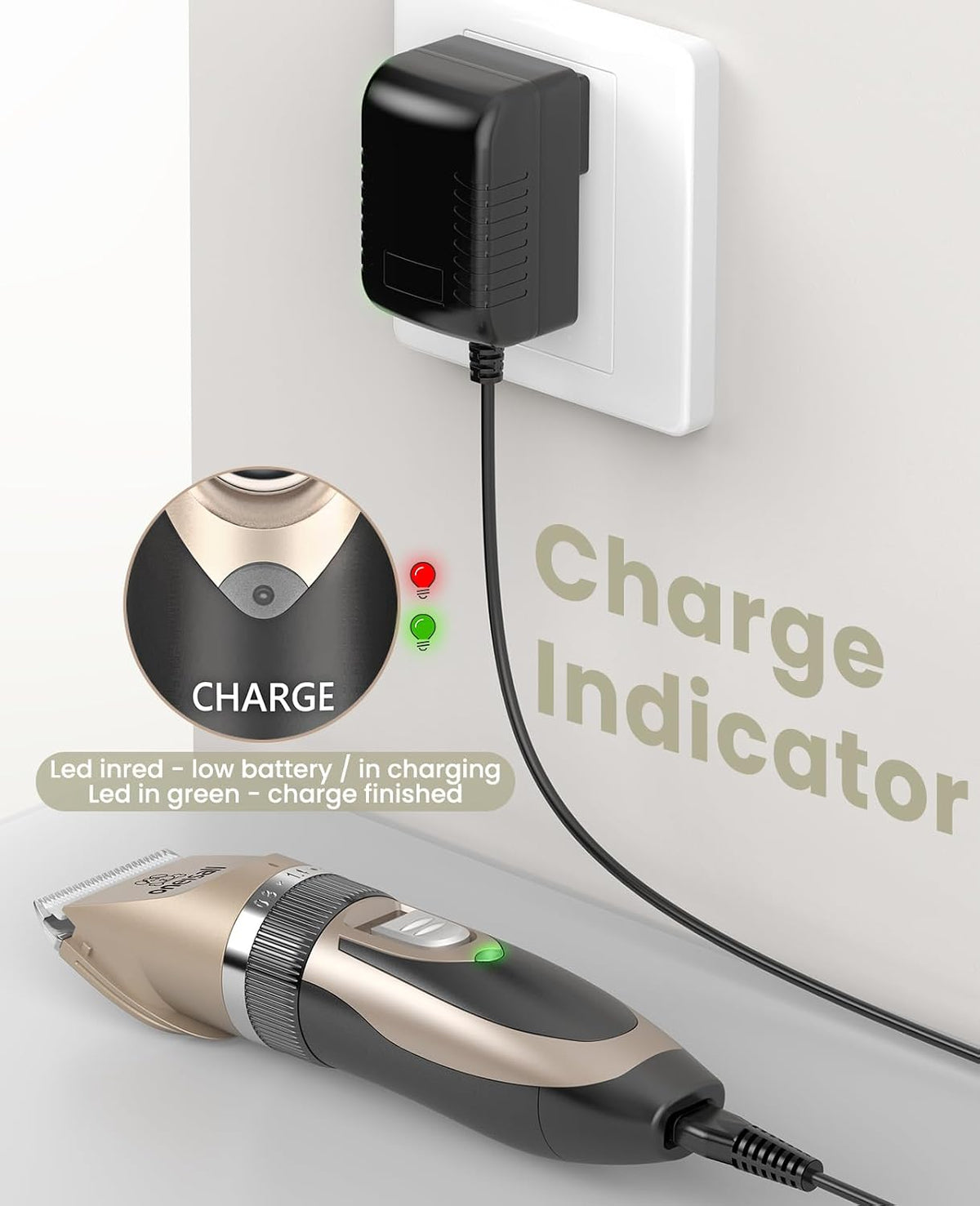 Oneisall replacement power cord highlighting the reinforced durable plastic enclosure