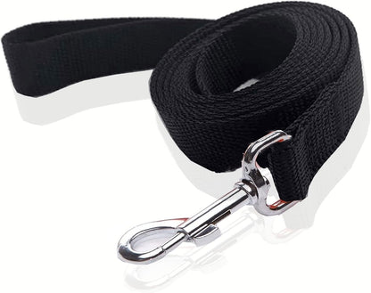 SALO nylon dog leash front view premium black training lead