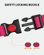 FunTags five foot dog leash showing dual neoprene padded handles