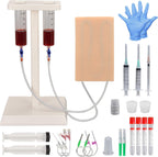 MedEduQuest Multipurpose IV Injection Phlebotomy Practice Kit front view with IV stand.