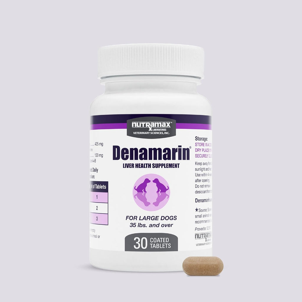 Nutramax Denamarin for Small Dogs and Cats, Liver Health Supplement with S-adenosylmethionine (SAMe) plus Silybin, Liver Support for Dogs and Cats, Coated Tablets, 30 Count - Image 10